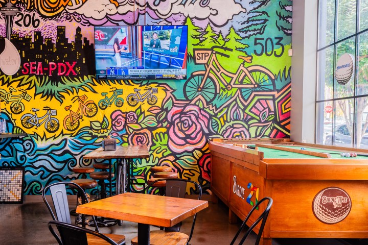 Photo of STP space in mini golf bar