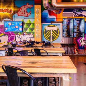 High top table in bar area