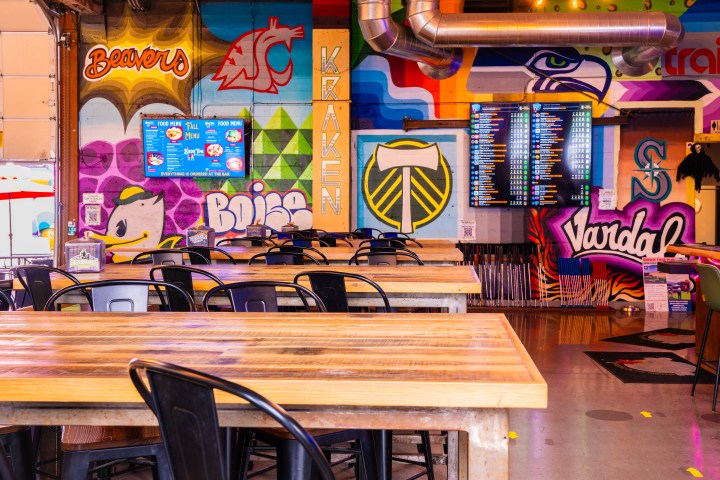 High top table in bar area